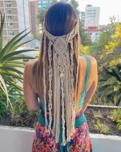 Corona de macramé